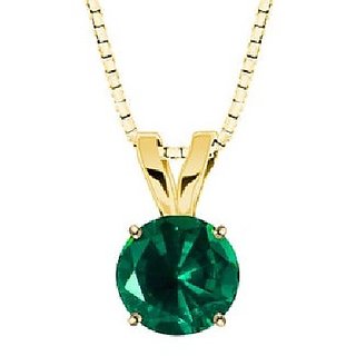                       Unheated  Untreated stone Emerald/Panna 5.25 Ratti Precious Stone Pendant Gold Plated By CEYLONMINE                                              