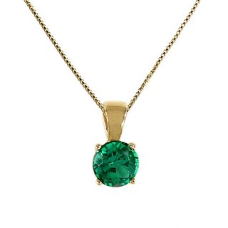                       Unheated  Untreated stone Emerald 5.25 Ratti Precious Stone Pendant Gold Plated By CEYLONMINE                                              