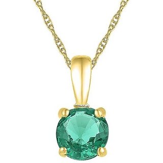 Natural Emerald/Panna 6.25 Carat Gold Plated Pendant For Astrological Pourpose By CEYLONMINE