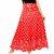 Frionkandy Cotton Red A-Line Wrap Around Skirt - Free Size  (Length-38, Waist upto-46)