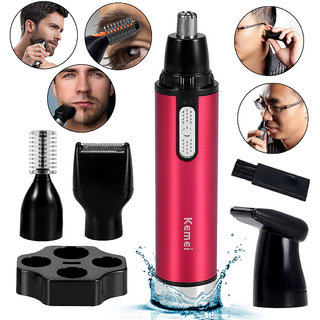 Men's 4in1 Washable Battery Powered Hair Clipper Trimmer Shaver Cutter for Eyebrow Nose Ear Beard Mustache Sideburns