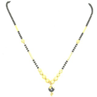                       Black Pearl With Round Gold Ball Mangalsutra SMCMG186                                              