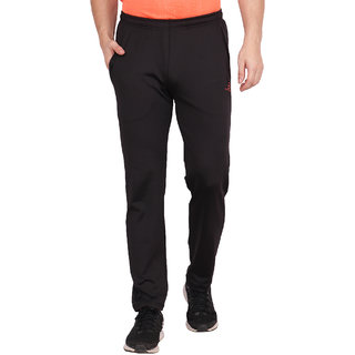 Built Natural Polyster Mens Regular Fit Active Wear Sports Wear & Gym Wear Trackpant | Black | Small