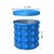 TAGORE Ice Cube Maker Genie Silicone, Ice Bucket The Revolutionary Space Saving Ice Cube Maker (Blue)