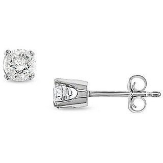                       Diamond Earring  Silver Plated Original  Lab Certified Stone American Diamond Earring By CEYLONMINE                                              