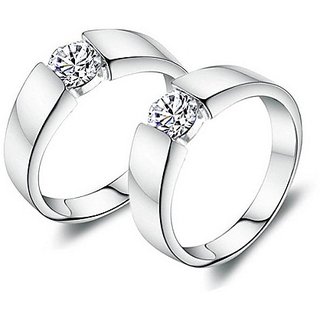                      Original Stone Diamond Couple Ring Original  Lab Certified Stone American Diamond Ring BY CEYLONMINE                                              