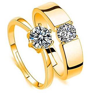                       Original  Lab Certified Diamond Gold Plated Ring For Unisex By CEYLONMINE                                              