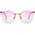Zyaden Unisex Pink Over-sized Medium UV Protection Rimless Sunglasses