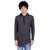 PAUSE Grey Solid Hooded Slim Fit Full Sleeve Men's T-Shirt
