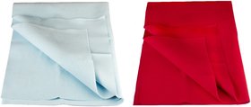 Florite Reusable Mat/Mattress Protector/Absorbent and Water Proof Sheets (100cm X 70cm, Medium) - Sea Blue and Red - Set of 2