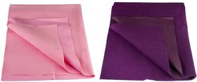 Florite Reusable Mat/Mattress Protector/Absorbent and Water Proof Sheets (100cm X 70cm, Medium) - Baby Pink and Purple - Set of 2