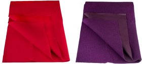 Florite Reusable Mat/Mattress Protector/Absorbent and Water Proof Sheets (100cm X 70cm, Medium) - Red and Purple - Set of 2