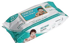 Florite Premium Baby Wet Wipes with Aloe Vera and Vitamin E - 72 Wipes
