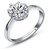 Natural Diamond Ring Silver Plated Original  Lab Certified Stone Diamond Ring By CEYLONMINE
