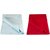 Florite Reusable Mat/Mattress Protector/Absorbent and Water Proof Sheets (100cm X 70cm, Medium) - Sea Blue and Red - Set of 2