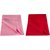 Florite Reusable Mat/Mattress Protector/Absorbent and Water Proof Sheets (100cm X 70cm, Medium) - Baby Pink and Red - Set of 2