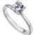 Natural Diamond Silver Plated Ring Original  Lab Certified American Diamond Ring For Unisex By CEYLONMINE