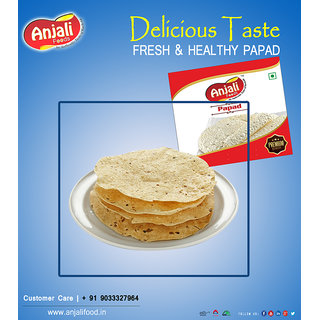 Buy Papad- Anjali Foods brand urad Papad 200 gm packing Online @ ₹66