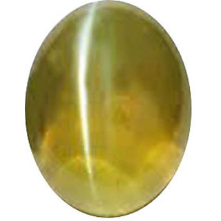                       Precious Stone Cat's Eye 6.5 Ratti Original & Lab Certified Stone Lehsuniya Loose Gemstone By CEYLONMINE                                              