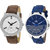 Gesture 9012-Multicolor Leather Strap Combo Pack of 2 Analog Watch - For Men
