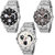 Gesture 9003-Combo Of Three Metallic Analog Black, White, Grey Dial Quartz Watch-For Men & Boy