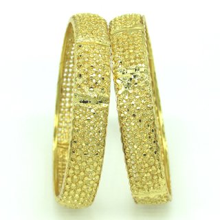                       Gold Plated Set of 2PC Bangles For Women SMCB79                                              