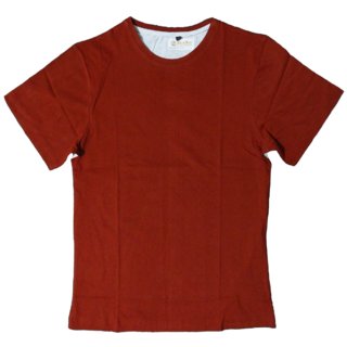 ZOOKS Unisex Cotton Deep Crimson Red and Textured Off-White Dual Tone Half Sleeve T-Shirt