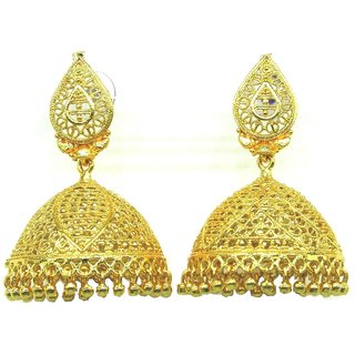                       Gold Plated Paan Shape Earring For Women SMCE518                                              