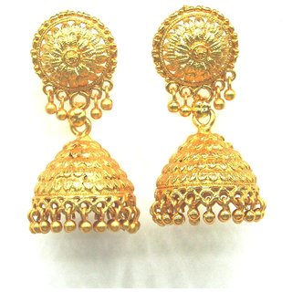                       Gold Plated Round Shape Earring For Women SMCE519                                              