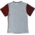 ZOOKS Unisex Cotton Deep Crimson Red and Textured Off-White Dual Tone Half Sleeve T-Shirt
