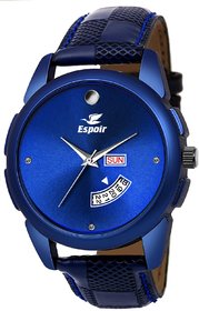 Espoir Analogue Blue Dial Day and Date Boy's and Men's Watch - Jamison0507