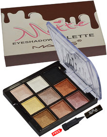 Mars Imported Matte Eye shadow Palette 87039-01 With Free LaPerla Kajal Worth Rs.125/