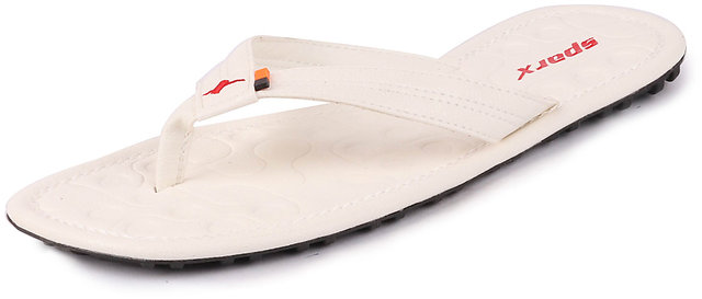 Sparx slippers white colour hot sale