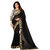 Bhavna Creation'S Exclusive Collection Of Black Coloured Georgette Saree With Silver Enbroidered Blouse Piece