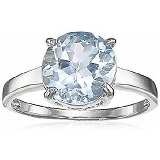                       Original & Natural Stone 5.25 Ratti Topaz Silver Plated Ring  For Astrological By CEYLONMINE                                              