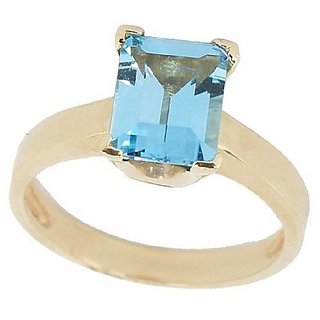                       Blue Topaz 6.25 Carat Silver Plated Ring Original & Natural Stone Lapis Lazuli Ring By CEYLONMINE                                              