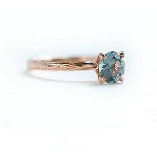                       Natural Blue Topaz Gold Plated Ring Certified & Astrological Gemstone Ring  By CEYLONMINE                                              
