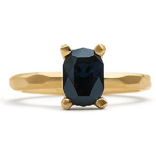                       CEYLONMINE - Blue Topaz Gold Plated Ring Certified & Astrological Gemstone Ring For Unisex                                              