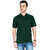 Ketex Green Plain Polyester Blend Polo Collar Slim Fit Casual T-Shirt