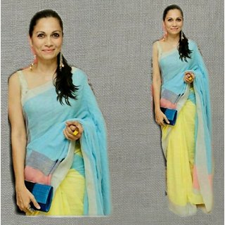 100 linen saree with blouse