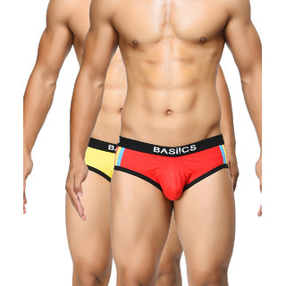                       BASIICS - Double Stripe Classic Brief (Pack of 2)                                              
