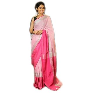 100 LINEN SAREE WITH BLOUSE