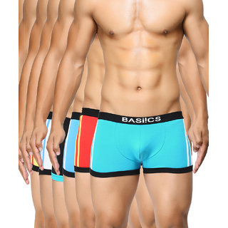                       BASIICS - Body Boost Striped Trunk (Pack of 6)                                              