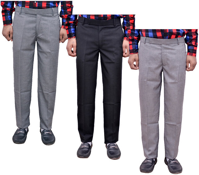 RGM Mens FlatFront Modern Fit Poly Rayon Dress Slack  Dress Pants  PANTS   Mens