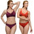 Pinkbox Women's Purple and Red Bra & Panty Set - Pack of 2