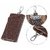 Key Case Pouch Wallet Keychain Key Holder Ring With 6 Hooks