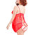 ARARA Women Net Lingerie set Babydoll Dress RED