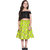 Klara Green Crop Top  Skirt Set for Girls