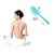 FOXSTON Long Handle Bath Body Brush Loofah Sponge Nylon Mesh Scrubber Shower Pouf for Men and Women, 35 Gram, Pack of 2