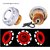 Andride Projector Lamp High Intensity Led Headlight Stylish Dual Ring COB LED Inside Double Angel's Eye Ring Lens Projector For - All Bikes (White  Blue) (Red And Wihte)